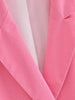Klacwaya Woman Blazer 2023 Jacket Women Clothing Pink Casual Coat Female Blazers Mujer