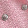 Klacwaya Za 2022 Blazer Women Pink Plaid Texture Casual Blazer Spring Autumn Office Double breasted Blazer Coat