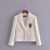 Klacwaya Za White Blazer Women Suit Jacket With Buttons Blazer Women Casual Blazer Set Women Jacket