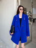 Klein Blue Women Blazers And Jackets 2023 Spring Autumn Blazer Femenino Ladies Blazer Female Button Coats