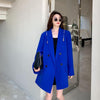 Klein Blue Women Blazers And Jackets 2023 Spring Autumn Blazer Femenino Ladies Blazer Female Button Coats
