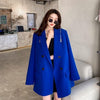 Klein Blue Women Blazers And Jackets 2023 Spring Autumn Blazer Femenino Ladies Blazer Female Button Coats