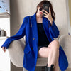 Klein Blue Women Blazers And Jackets 2023 Spring Autumn Blazer Femenino Ladies Blazer Female Button Coats