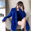 Klein Blue Women Blazers And Jackets 2023 Spring Autumn Blazer Femenino Ladies Blazer Female Button Coats