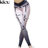 Fitness Leggings Women Sporting Printed 3D Bandage Workout Leggings For Women Elastic Trousers Slim Purple Pants