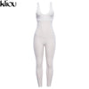 New Cross Bandage Sporting Jumpsuit Sexy Sleeveless Solid Bodysuit Backless Casual Fitness Women Long Jumpsuit