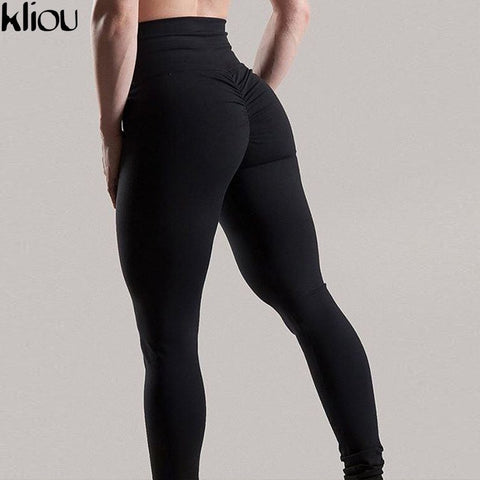 Sexy Push Up Black Leggings Women Fashion High Waist Workout Polyester fitness Leggings Activewear Slim Legging