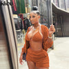 Kliou Sexy Flannel Three Piece Set Women Autumn Long Solid Coat Bikini Underwear Lace Cleavage Top+Elastic Waist Casual Pants