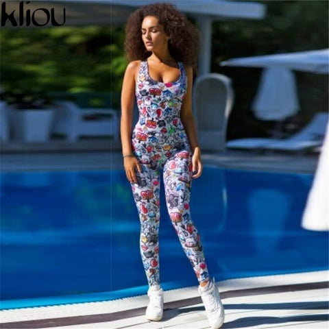 Sexy Full Bandage Sporting Bodysuit Backless Fitness Jumpsuit Women Body Sportswear Jumpsuit Tracksuit Overall Women Femme