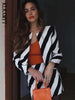 Klkxmyt 2023 Summer Women 2 Pieces Sets OL Mini Skirts Blazer Suit Striped Office Outfits Jacket Long Sleeve Tops Female Set