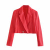 Klkxmyt Za 2022 Vintage Two Pieces Sets Women Linen Cropped Blazers Coat And High Wasit Mini Skirts Casual Women Sets