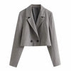 Klkxmyt Za 2022 Woman Suit Office Cropped Casual Blazers Coat And High Wasited Mini Skirts Set Women 2 Pieces Sets