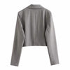 Klkxmyt Za 2022 Woman Suit Office Cropped Casual Blazers Coat And High Wasited Mini Skirts Set Women 2 Pieces Sets