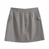 Klkxmyt Za 2022 Woman Suit Office Cropped Casual Blazers Coat And High Wasited Mini Skirts Set Women 2 Pieces Sets
