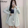 Klkxmyt Za Women Suit Office Plaid Texture Woolen Blazer Jacket+High-Waisted Mini Skirt Sets Spring 2 Piece Set Women