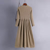 Knitted Elegant Women Sweater Dress Autumn Winter Thick Warm Long Midi Dress Elgant Solid Office Ladies A Line Sweater Dresses