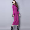 Knitted Winter Dress Women Office Sexy Slim Bodycon Dresses Elastic Skinny Long Sweater Dress Winter Warm Vestidos Femme A102