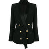 Korean Blazer Women Slim Golde Button Double Breasted Fashion Suit Jacket Ladies High Quality Blazer Jackets Female