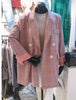 2022 Spring Autumn Pink Vintage Plaid Blazer Jacket Women Double Breasted Long Sleeve style ladies Elegant Coat