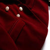 KoHuiJoo 2023 Spring Autumn Women's Blazers Long Sleeve Golden Button Slim Lady Velvet Jackets and Coats Black Wine Red