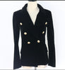 KoHuiJoo 2023 Spring Autumn Women's Blazers Long Sleeve Golden Button Slim Lady Velvet Jackets and Coats Black Wine Red