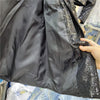 KoHuiJoo Korean Designer Blazer Women Autumn 2023 Double Breasted Loose Sequin Sequined Jacket Black Formal Outerwear