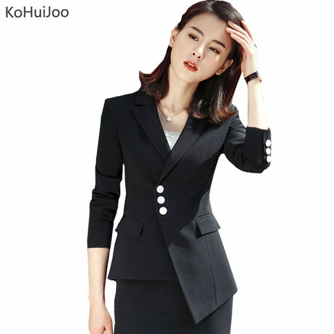 S-4XL Ladies Plus Size Blazers Women Slim Button Elegant Business Work Office Suit Jacket Female Fromal Coat White