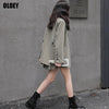 Korea 2022 Autumn Women Net Red Fried Street Suit Suit Female Office Pleated Skirt Two-Piece Girl College Style Coat