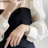 Korea Chic Fenimine Vestidos Women Patchwork Square Neck Elegant Office Lady Solid Black Dress