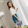 Korea Style Women Skirt Set White Lace Crop Top Coat Shirt and Lace Patchwork Denim Skirt 2 Piece Summer Sets Suits Spring 2022