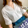 Korea Style Women Skirt Set White Lace Crop Top Coat Shirt and Lace Patchwork Denim Skirt 2 Piece Summer Sets Suits Spring 2022