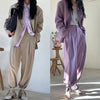 Korea ins autumn retro lapel one button long-sleeved blazer