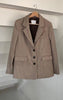 Korean 2 Set Woman Skirt Suits Retro Plaid Blazer Sets Suit Jacket + High Waist Skirt Sets OL Casual Blazer Two Piece