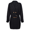 Korean 2022 Spring Casual Women Blazers Solid Mid-Long Double Breasted Sashes Women Blazer and Jackets femme Plus Size AO532