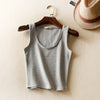 Korean Autumn Womens Short Cropped cotton Tank Tops New 2022 Fall Fashion Ladies' Casual cotton Crop Tanks