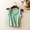 Korean Autumn Womens Short Cropped cotton Tank Tops New 2022 Fall Fashion Ladies' Casual cotton Crop Tanks