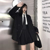 Korean Black Suit Blazers Outerwear Long Sleeve Women Double Breasted Thin Suit Coat 2022 Casual Office Spring Clothes Women
