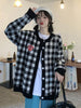 Korean Blue Plaid Kawaii Knitted Sweater Cardigan Women Harajuku Preppy Style Heart Embroidery Button Up Sweaters Jumper Female
