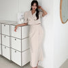 Korean Crop Small Blazer Jacket Sexy Office LaidiesShort Sleeve Bodycon Outwear Women Summer Pencil Skirt Suits 2 Pieces Sets