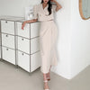 Korean Crop Small Blazer Jacket Sexy Office LaidiesShort Sleeve Bodycon Outwear Women Summer Pencil Skirt Suits 2 Pieces Sets