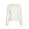Korean Beading Two Piece Outfits 2023 Ladies Elegant White Blazer + Skirt Two Piece Set Female Autumn Winter Clothes
