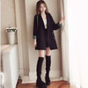 Korean Women's Blazer Black Suits Spring and Autumn Tops Office Lady Double Breasted Coat Designer  Grace
