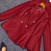 Korean Formal Ladies Blue Blazer Women Business Suits with Sets Work Wear Office Uniform  2-piece Large Size Pants Jacket Set