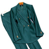 Korean Formal Ladies Blue Blazer Women Business Suits with Sets Work Wear Office Uniform  2-piece Large Size Pants Jacket Set