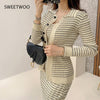 Korean Knitting 3 Pieces Set Women Knitted Sling + Cardigan and Pencil Skirts Casual Simple Office Lady Skirt Suit