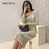 Korean Knitting 3 Pieces Set Women Knitted Sling + Cardigan and Pencil Skirts Casual Simple Office Lady Skirt Suit Tide