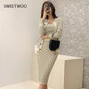 Korean Knitting 3 Pieces Set Women Knitted Sling + Cardigan and Pencil Skirts Casual Simple Office Lady Skirt Suit Tide