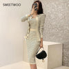 Korean Knitting 3 Pieces Set Women Knitted Sling + Cardigan and Pencil Skirts Casual Simple Office Lady Skirt Suit Tide