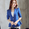 Korean New Fashion Ruffles Slim Blazers Clothes Casual Puff Sleeve Coats Single Button Notched Collar Women Working Wear 62742