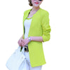 Korean  candy-colored women elegant single button blazer suit long sleeve solid casual slim femme workwear business jacket
